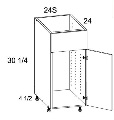 Single Door Single False Drawer Sink Base