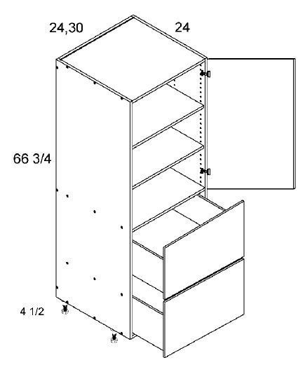 Tall with Two Drawer Utility