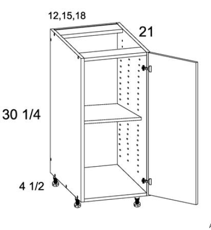 Full Height Single Door Vanity Base