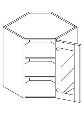 Wall Diagonal Mullion Door Cabinet